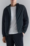 Mango Performance Zip Hoodie In Blue