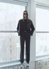 Mango Perkins Collar Texture Jacket Brown