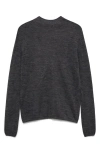 Mango Perkins Funnel Neck Sweater In Charcoal