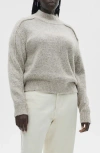 Mango Perkins Mock Neck Sweater In Sand