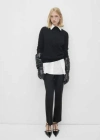 Mango 100% Cashmere Sweater With Perkins Neck In Black