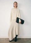 Mango Perkins Neck Sweater With Seams Ecru In Ecru