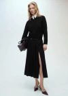 Mango Perkins-neck Sweater With Zip Black