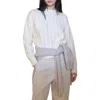 Mango Perkins Rib Mock Neck Sweater In Ecru