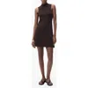 Mango Perkins Sleeveless Sweater Dress In Brown