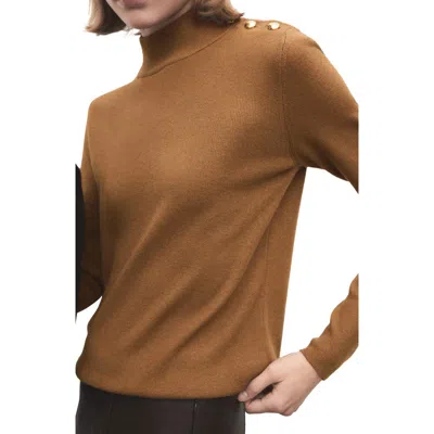 Mango Perkins Stripe Mock Neck Sweater In Multi