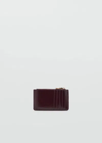 Mango Petit Porte-monnaie Verni Bordeaux - Femme - Taille Unique -  In Burgundy