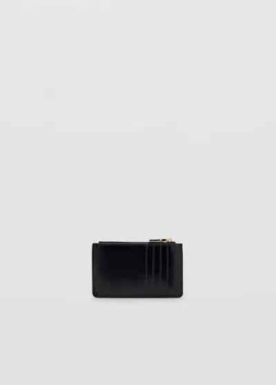 Mango Petit Porte-monnaie Verni Noir - Femme - Taille Unique -  In Black