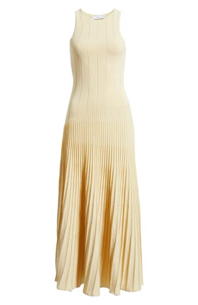 Mango Piano Sleeveless Pleated Cotton Blend Sweater Dress