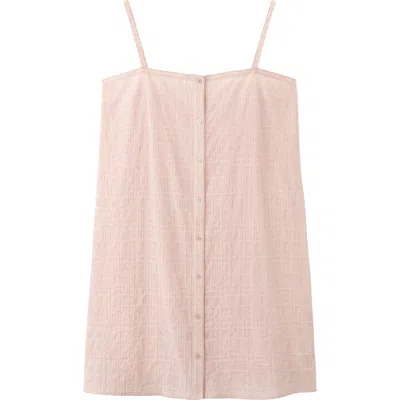 Mango Picot Stretch Cotton Nightgown In Orange