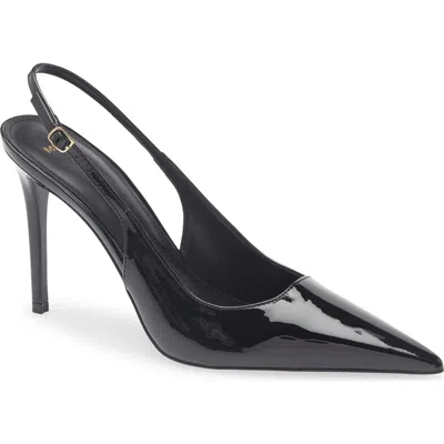 Mango Pietra Slingback Pointed Toe Pump In Black