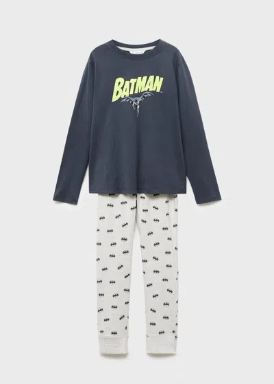 Mango Kids' Pijama Pack Medium Heather Grey In Blue