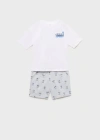 Mango Pijama Pack Off White In Off White