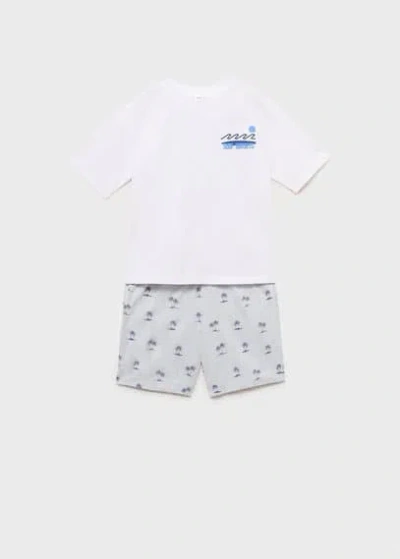 Mango Kids' Pijama Pack Off White