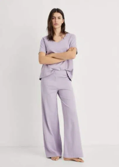 Mango Pijama Trouser Lavender