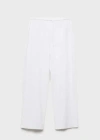 MANGO PANTALON COTON BLANC - FEMME - L - MANGO