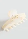 Mango Hair Clip Ecru