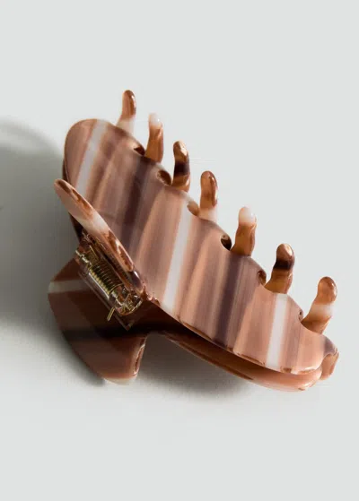 Mango Pince À Cheveux Marron - Femme - Taille Unique -