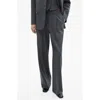Mango Women's Wide Leg Pleated Pants In Grey