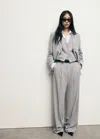 Mango Blazer Costume Rayures Tennis Gris - Femme - Xl -  In Gray