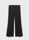 Mango Pinstripe Suit Trousers Dark Heather Grey In Black