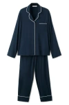 Mango Piped Pajamas In Blue