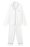 Mango Piped Pajamas In White