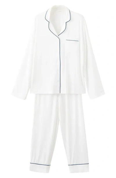Mango Piped Pajamas In White