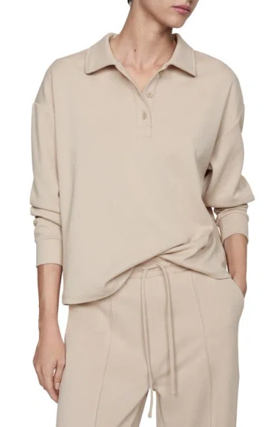 Mango Women's Polo-neck Sweatshirt In Beige