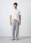 Mango Plaid Combo Pajama Pack In Blue