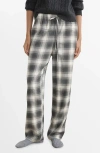 Mango Plaid Flannel Pajama Pants In Multi