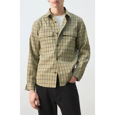 MANGO MANGO PLAID PRINT SHIRT JACKET