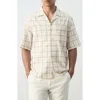 Mango Plaid Short Sleeve Button-up Shirt In White