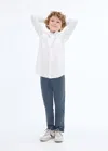 Mango Kids' Plain Chino Trousers Blue