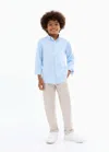 Mango Plain Chino Trousers Ice Grey In Blue
