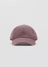 Mango Plain Cotton Cap In Pink