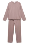 Mango Plain Cotton Pajamas In Animal Print