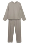 Mango Plain Cotton Pajamas In Animal Print