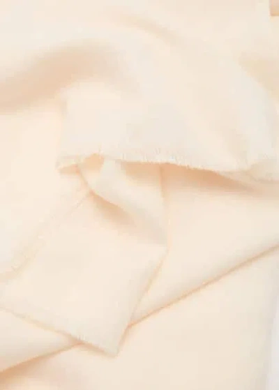 Mango Plain Scarf Ecru
