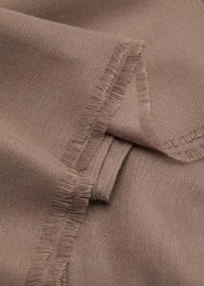 Mango Plain Scarf Medium Brown