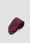 Mango Plain Silk Tie In Burgundy