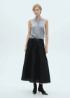 Mango Plank Midi-skirt Black In Noir
