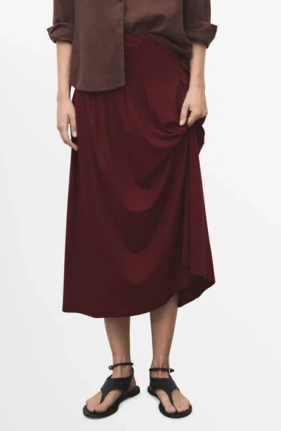 Mango Plank Pleat Midi Skirt In Animal Print