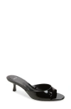 Mango Kitten-heel Sandals With Strap Black In Black