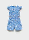 Mango Playsuit Blue In Blue