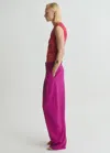 Mango Pleat Detail Trousers Fuchsia In Pink