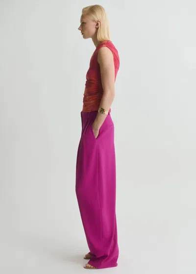 Mango Pantalon À Pinces Fuchsia - Femme - 44 -  In Pink