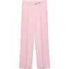 Mango Pleat Front Wide Leg Pants In Pink