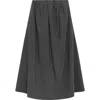 Mango Pleated A-line Skirt In Grey