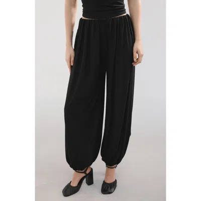 Mango Pleated Balloon Pants In Black
